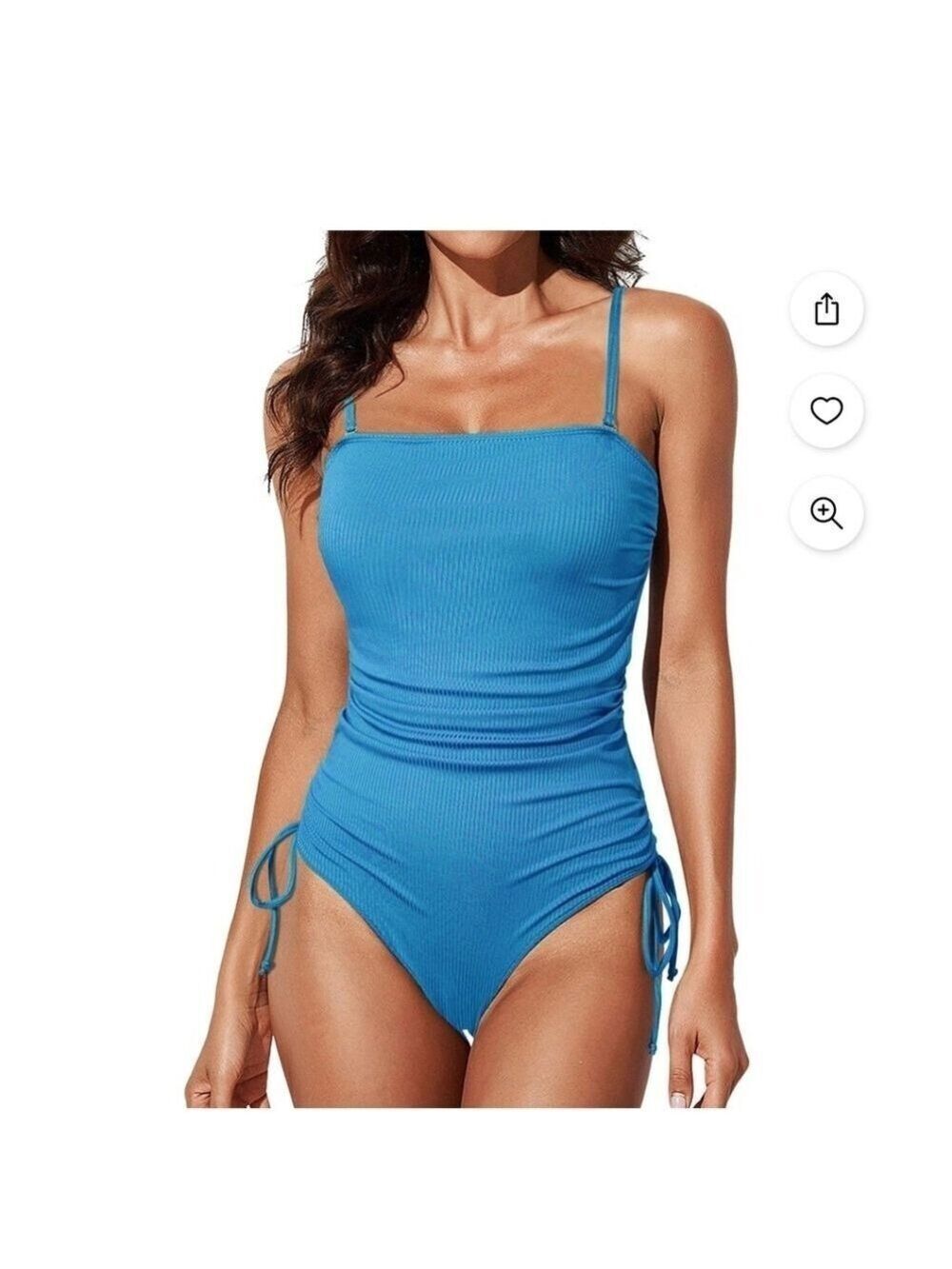 Women's Swimsuits Sky Blue Slim Fit, Simple Slim Straps NWOT Size L